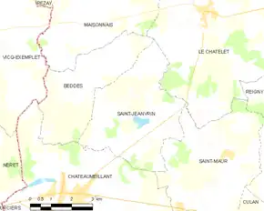 Poziția localității Saint-Jeanvrin