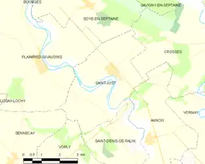 Poziția localității Saint-Just