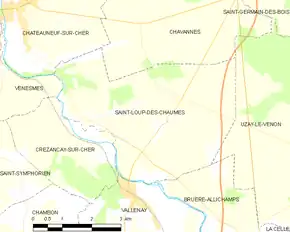 Poziția localității Saint-Loup-des-Chaumes