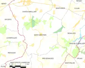 Poziția localității Saint-Saturnin