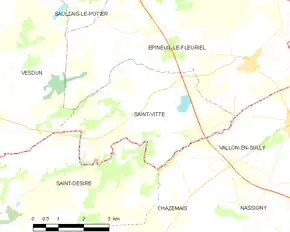 Poziția localității Saint-Vitte