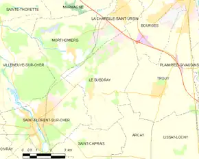 Poziția localității Le Subdray