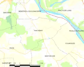 Poziția localității Thauvenay