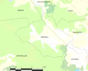 Poziția localității Verneuil