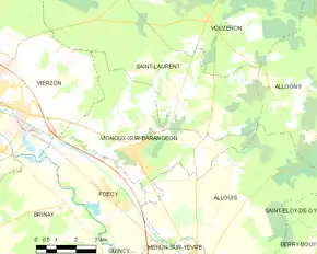 Poziția localității Vignoux-sur-Barangeon