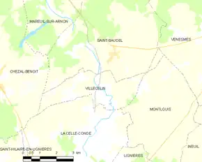 Poziția localității Villecelin