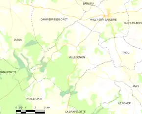 Poziția localității Villegenon