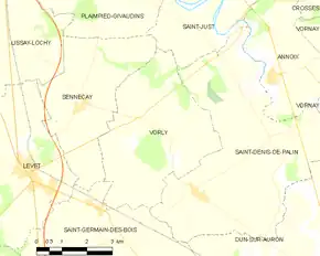 Poziția localității Vorly