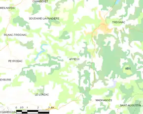 Poziția localității Affieux