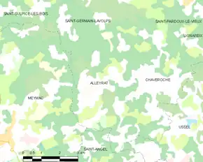 Poziția localității Alleyrat