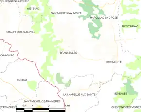 Poziția localității Branceilles