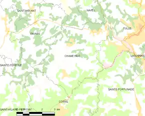 Poziția localității Chameyrat