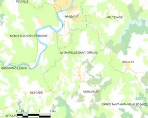 Poziția localității La Chapelle-Saint-Géraud