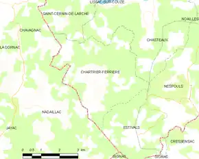 Poziția localității Chartrier-Ferrière