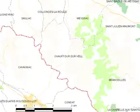 Poziția localității Chauffour-sur-Vell