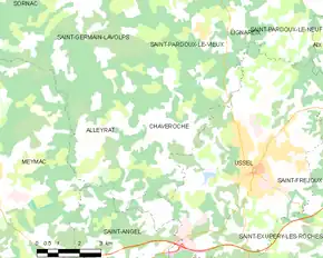 Poziția localității Chaveroche