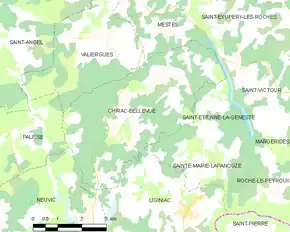Poziția localității Chirac-Bellevue