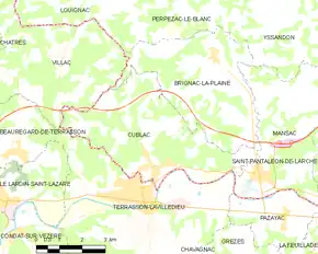 Poziția localității Cublac