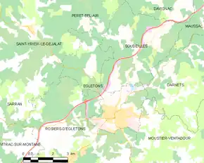 Poziția localității Égletons