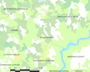 Poziția localității Gros-Chastang