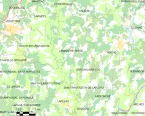 Poziția localității Lamazière-Basse