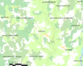 Poziția localității Lapleau