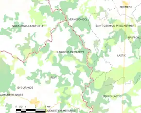 Poziția localității Laroche-près-Feyt