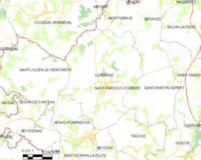 Poziția localității Lubersac