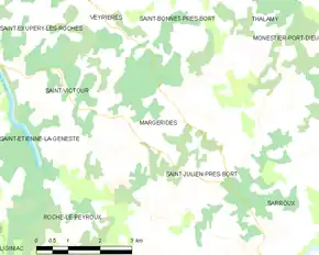 Poziția localității Margerides