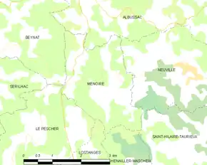 Poziția localității Ménoire