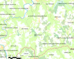 Poziția localității Mercœur