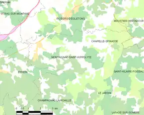 Poziția localității Montaignac-Saint-Hippolyte