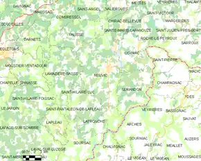 Poziția localității Neuvic