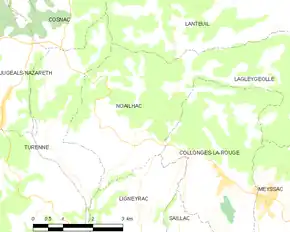 Poziția localității Noailhac