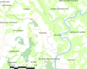 Poziția localității Nonards