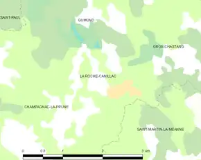 Poziția localității La Roche-Canillac