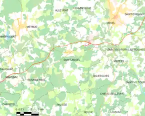 Poziția localității Saint-Angel