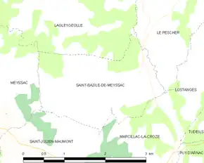 Poziția localității Saint-Bazile-de-Meyssac