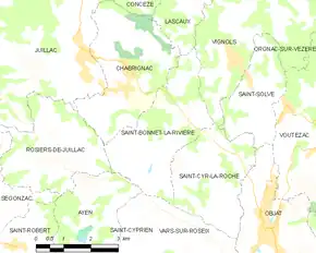 Poziția localității Saint-Bonnet-la-Rivière
