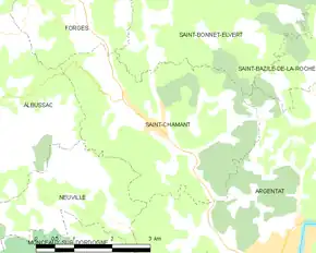 Poziția localității Saint-Chamant
