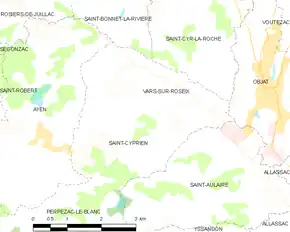 Poziția localității Saint-Cyprien