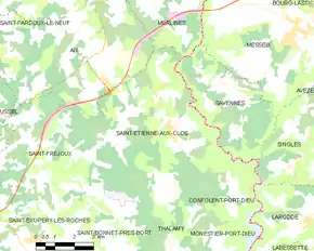 Poziția localității Saint-Étienne-aux-Clos