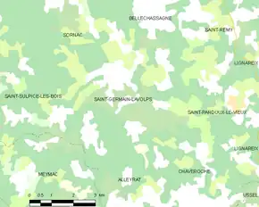 Poziția localității Saint-Germain-Lavolps