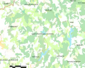 Poziția localității Saint-Hilaire-les-Courbes