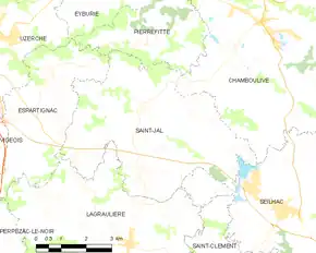 Poziția localității Saint-Jal