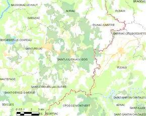 Poziția localității Saint-Julien-aux-Bois