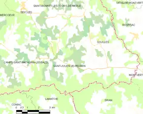 Poziția localității Saint-Julien-le-Pèlerin