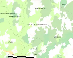 Poziția localității Saint-Pantaléon-de-Lapleau
