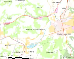 Poziția localității Saint-Pantaléon-de-Larche