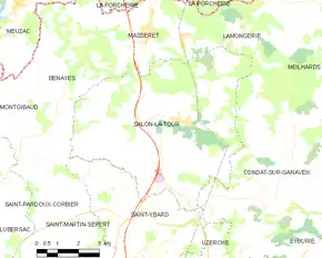 Poziția localității Salon-la-Tour